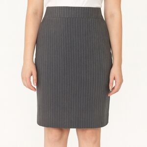 Ricki's Grey Pinstripe Pencil Skirt Size 8